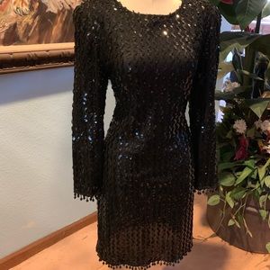 Fredricks Of Hollywood Black Sequin Dress